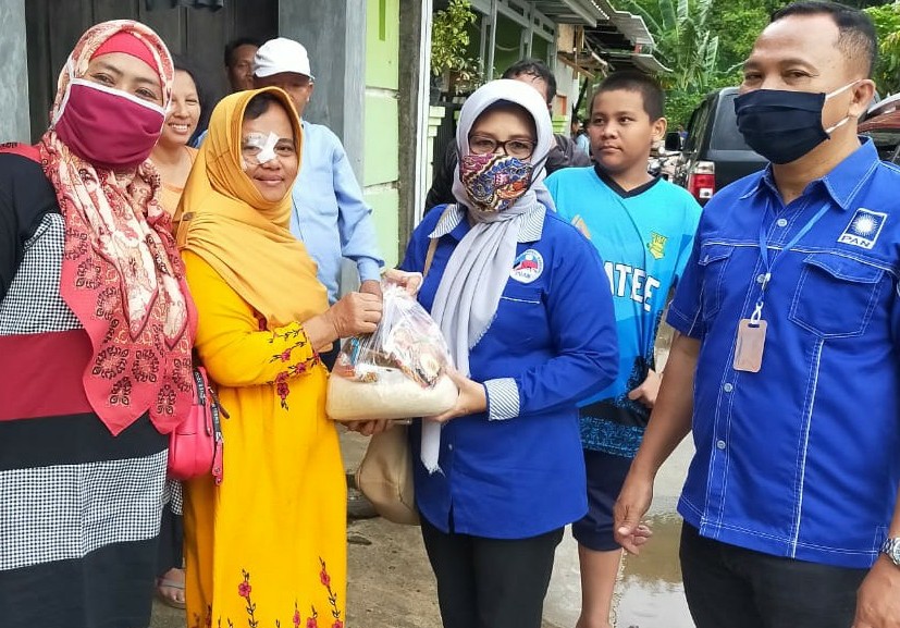 PAN Bandarlampung Salurkan Ratusan Paket Sembako dan Masker kepada Korban Banjir